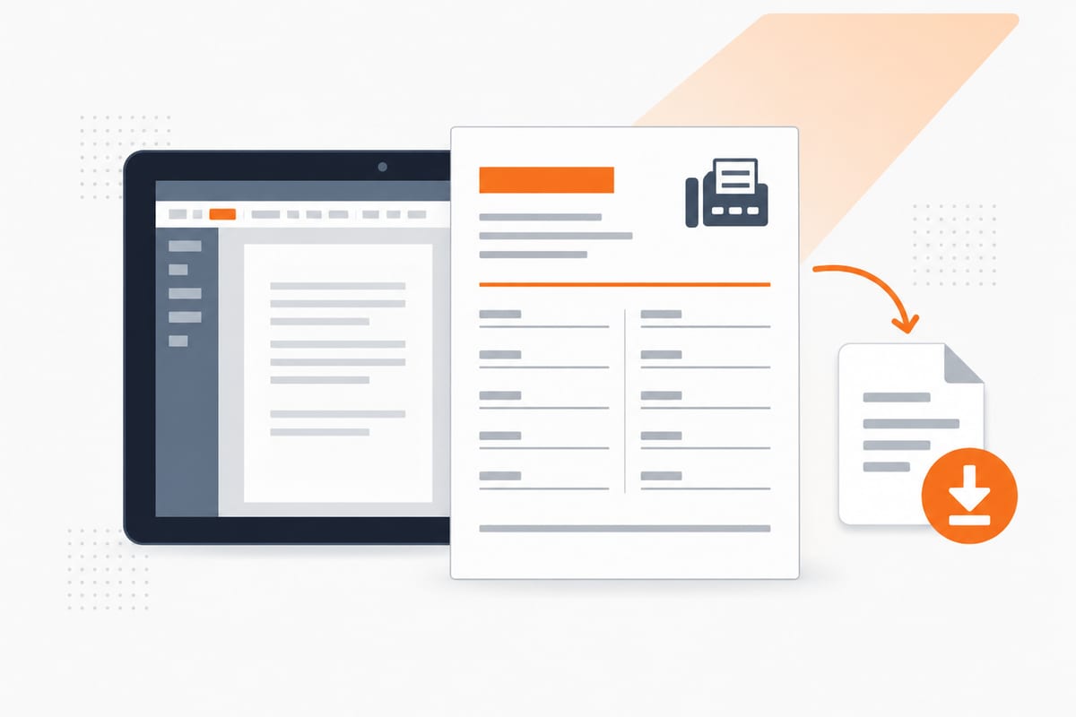 Fax Cover Sheet Template for Word: Free Download